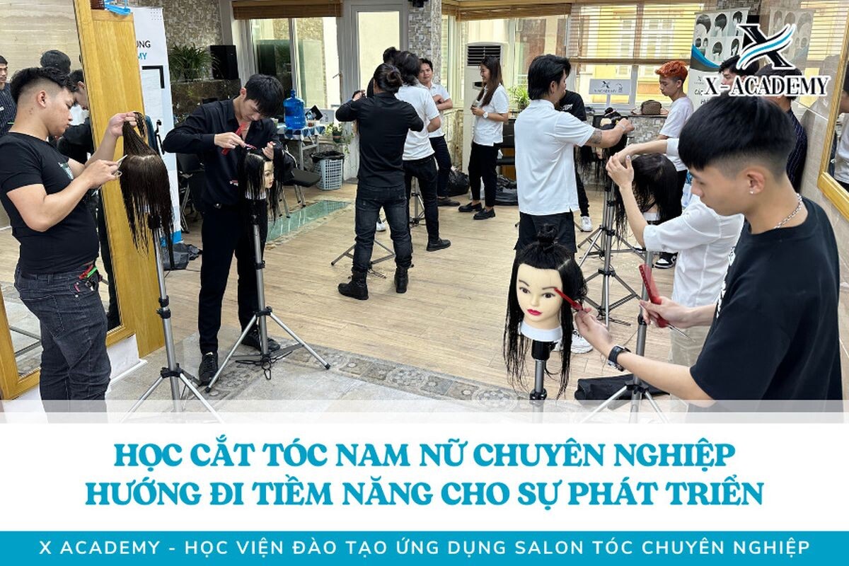 Học cắt tóc nam nữ chuyên nghiệp tại X-Academy