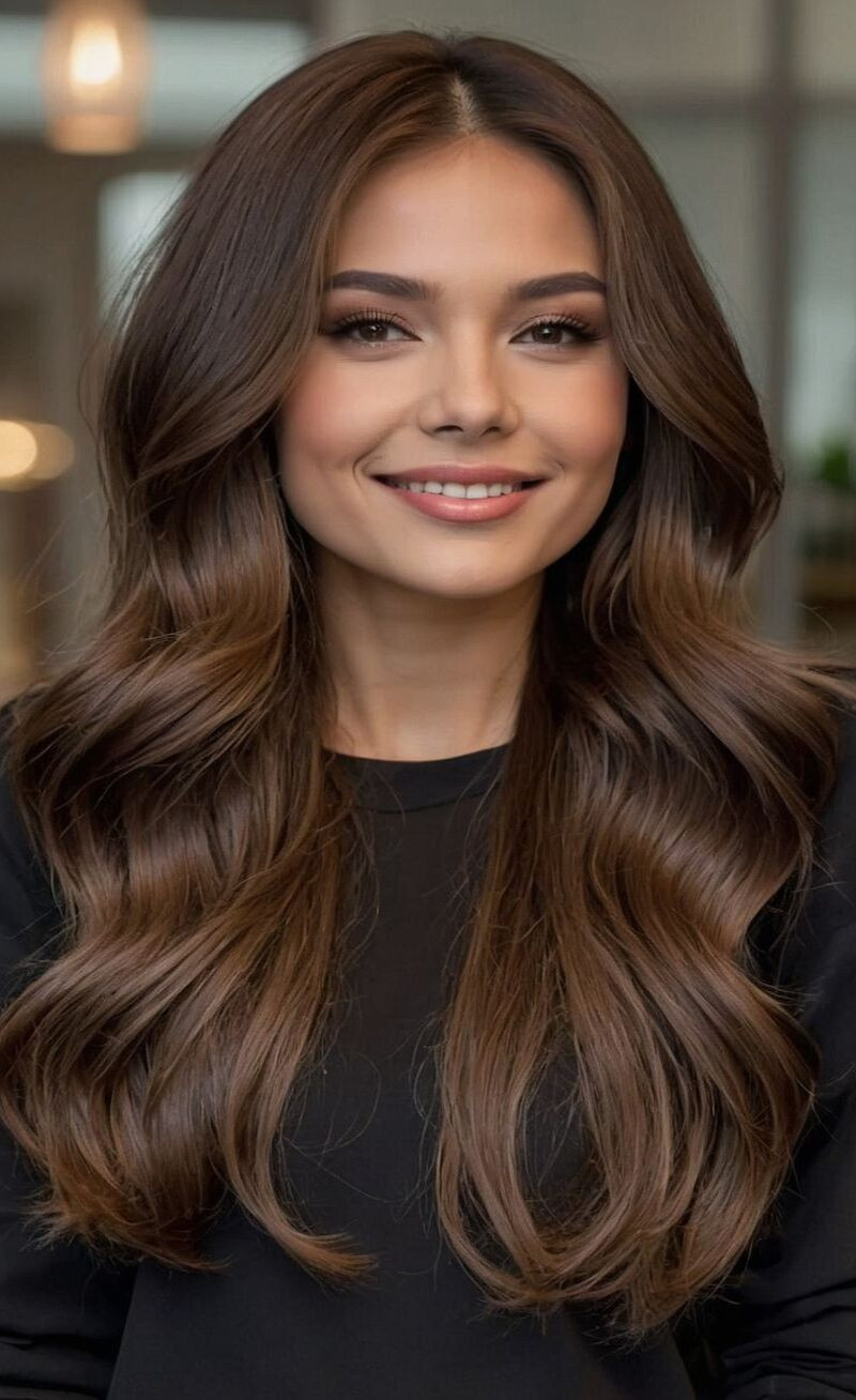 Tóc nâu socola nữ