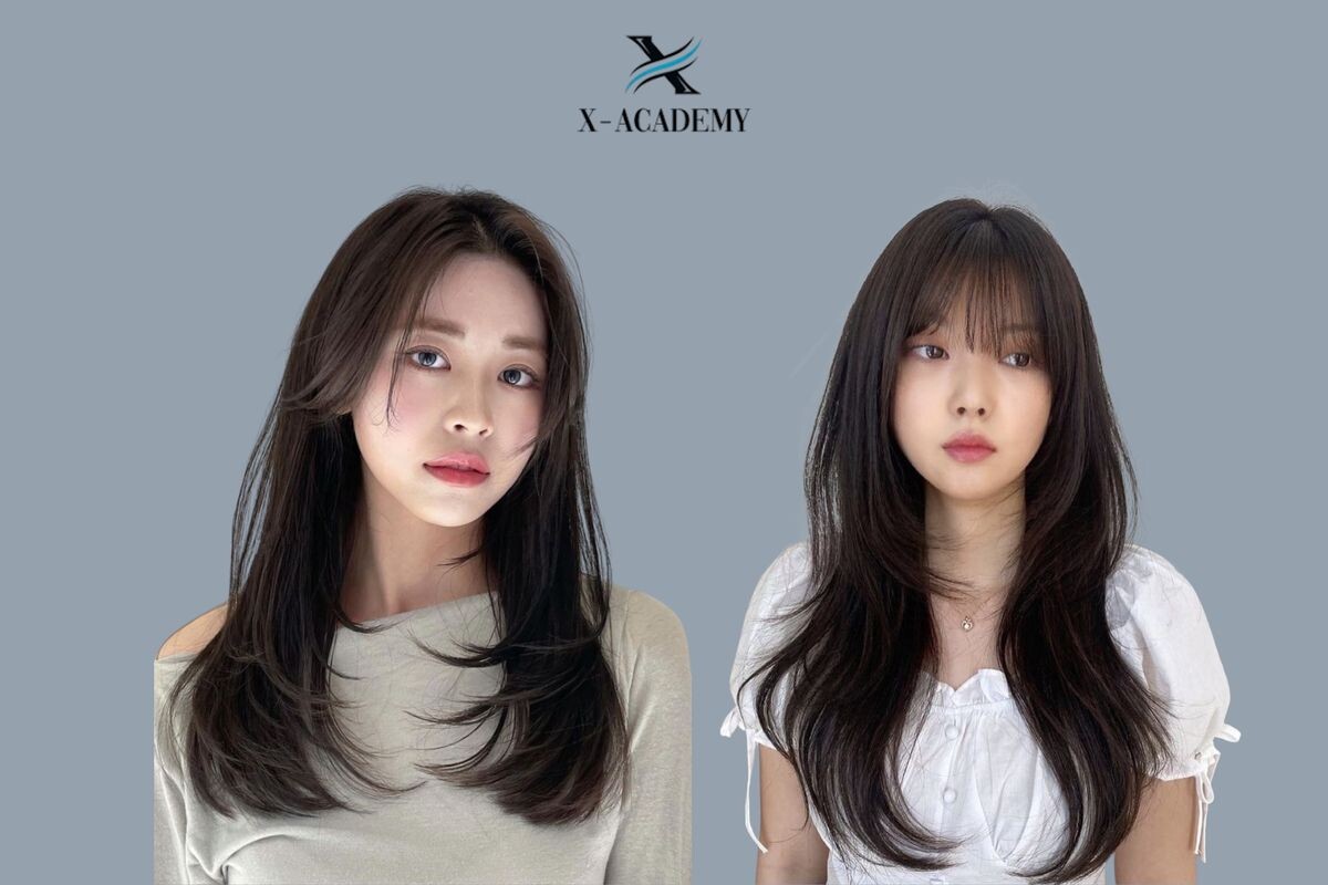 Tóc layer nữ dài cụp