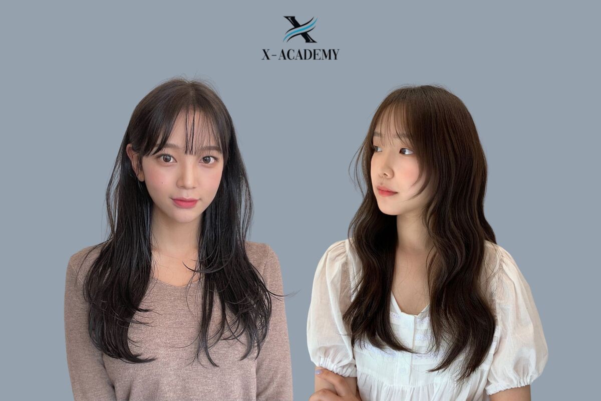 Tóc layer nữ dài mái thưa