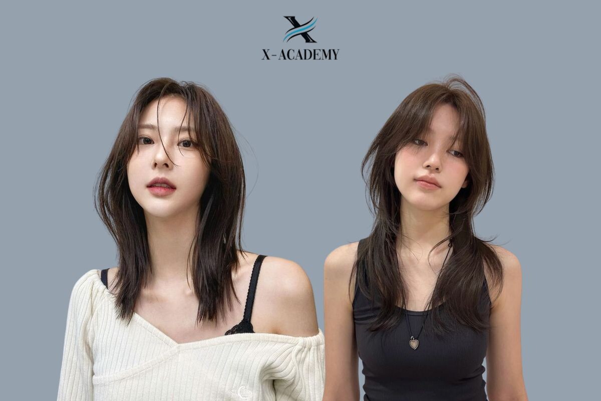 Tóc mullet layer nữ dài mái bay