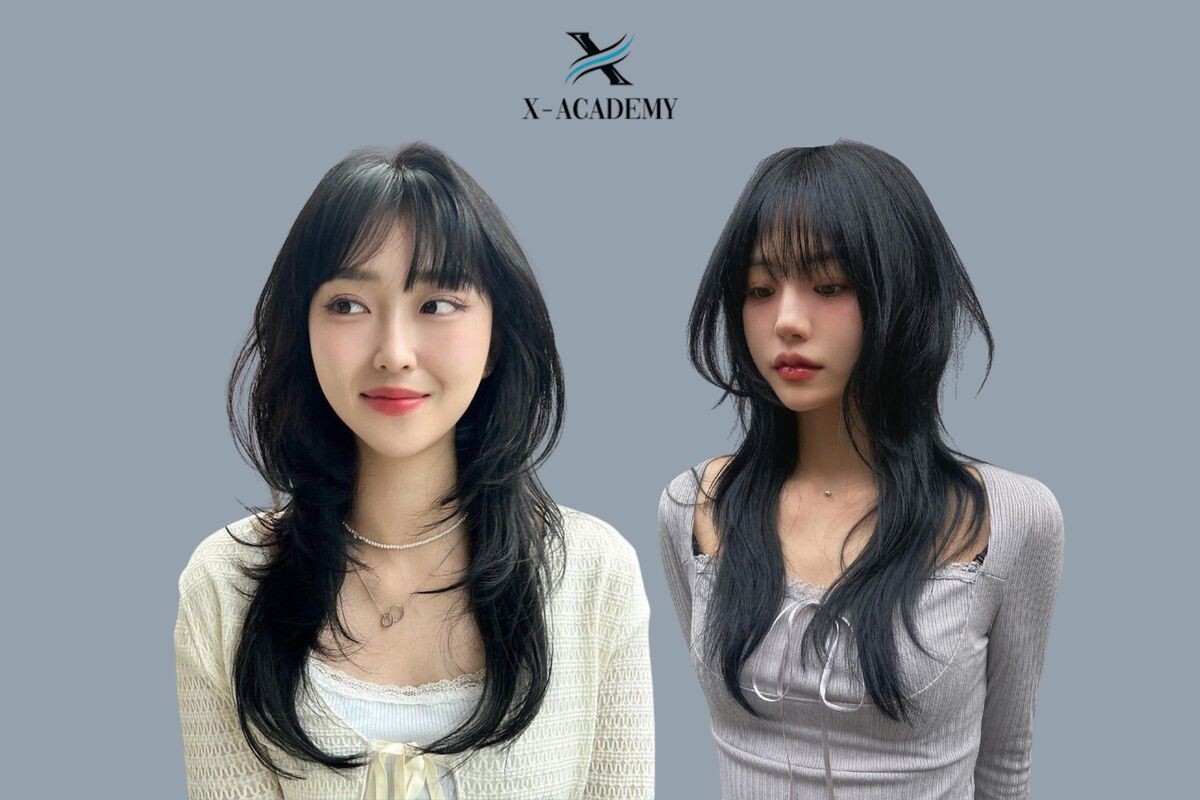 Mullet layer nữ dài ngang vai