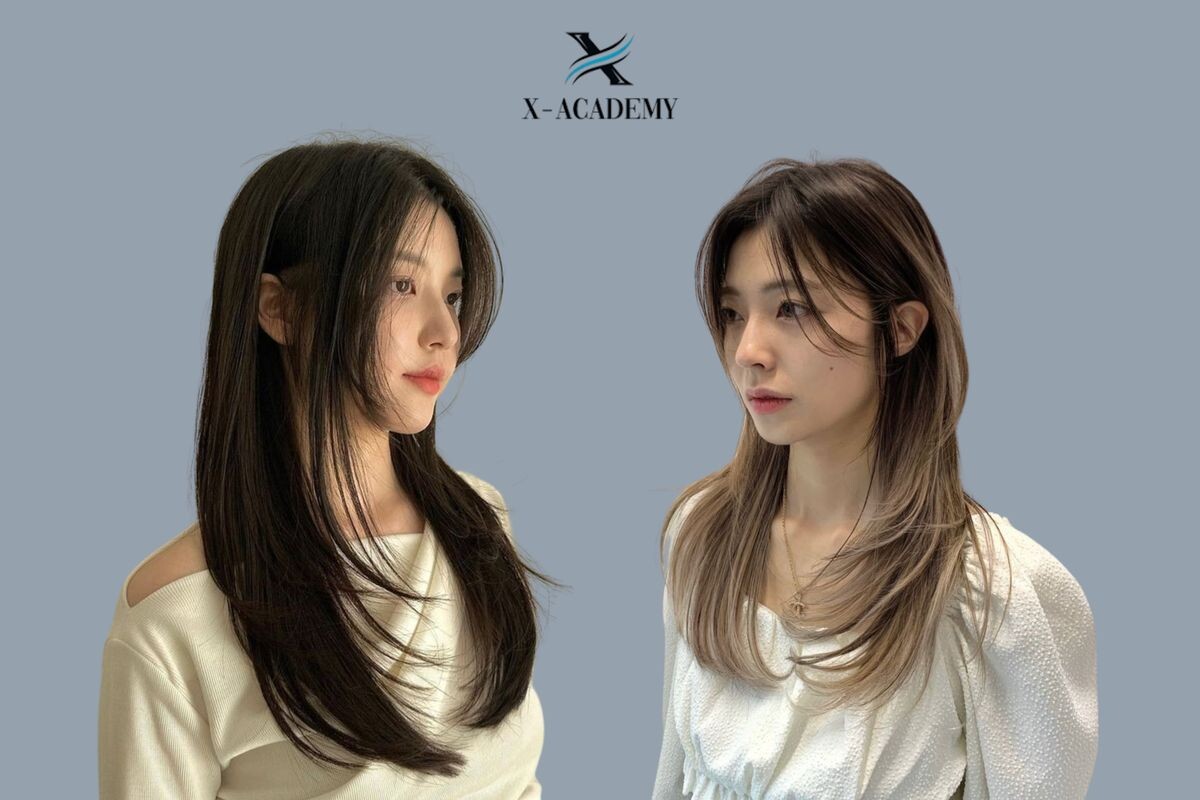 Tóc layer nữ dài thẳng mái bay