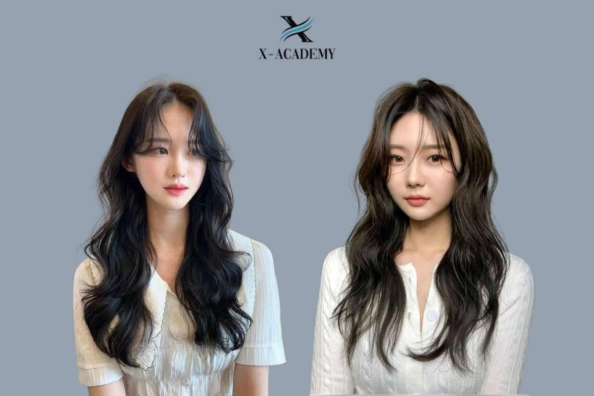 Tóc layer nữ dài xoăn nhẹ Hàn Quốc