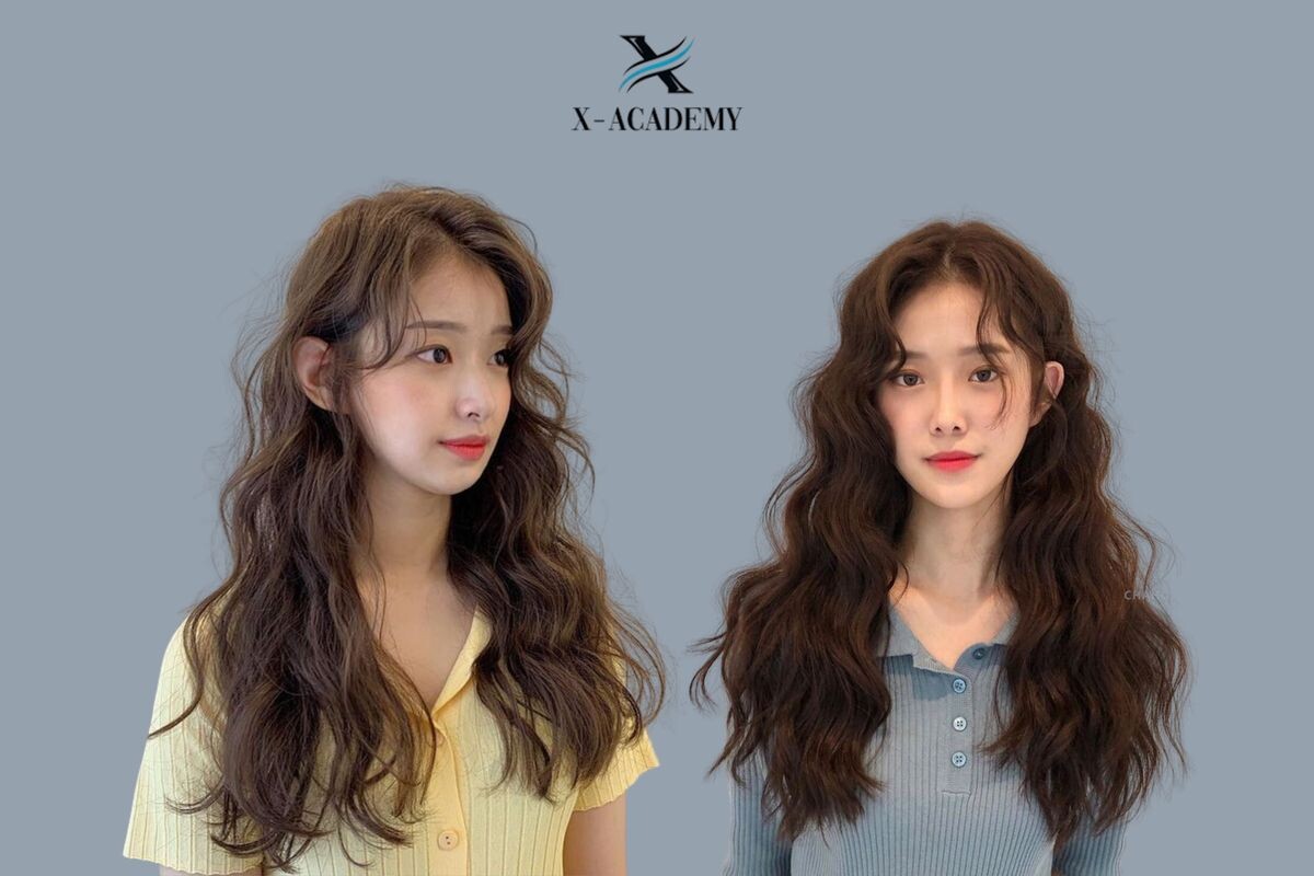 Tóc layer dài xoăn rối