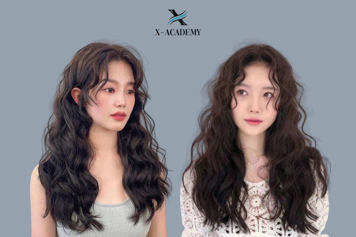 Tóc xoăn gợn sóng lọn to không mái