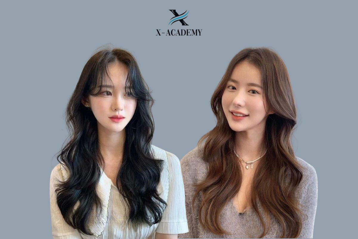 Tóc uốn gợn sóng cho mặt dài