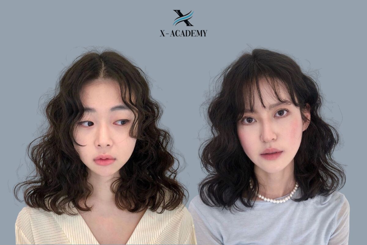 Tóc ngắn uốn gợn sóng