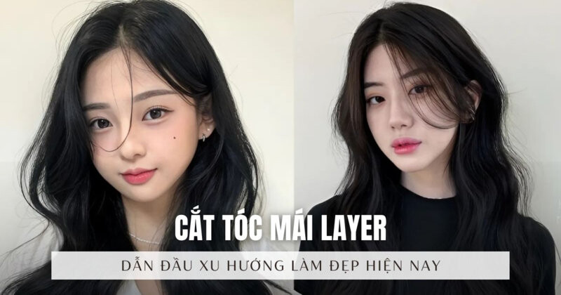 cắt tóc mái layer