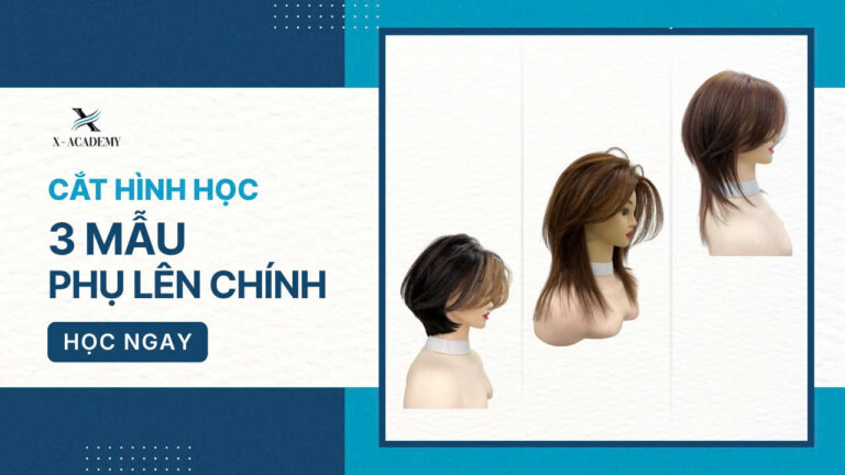 Cắt hình học 3 mẫu phụ lên chính