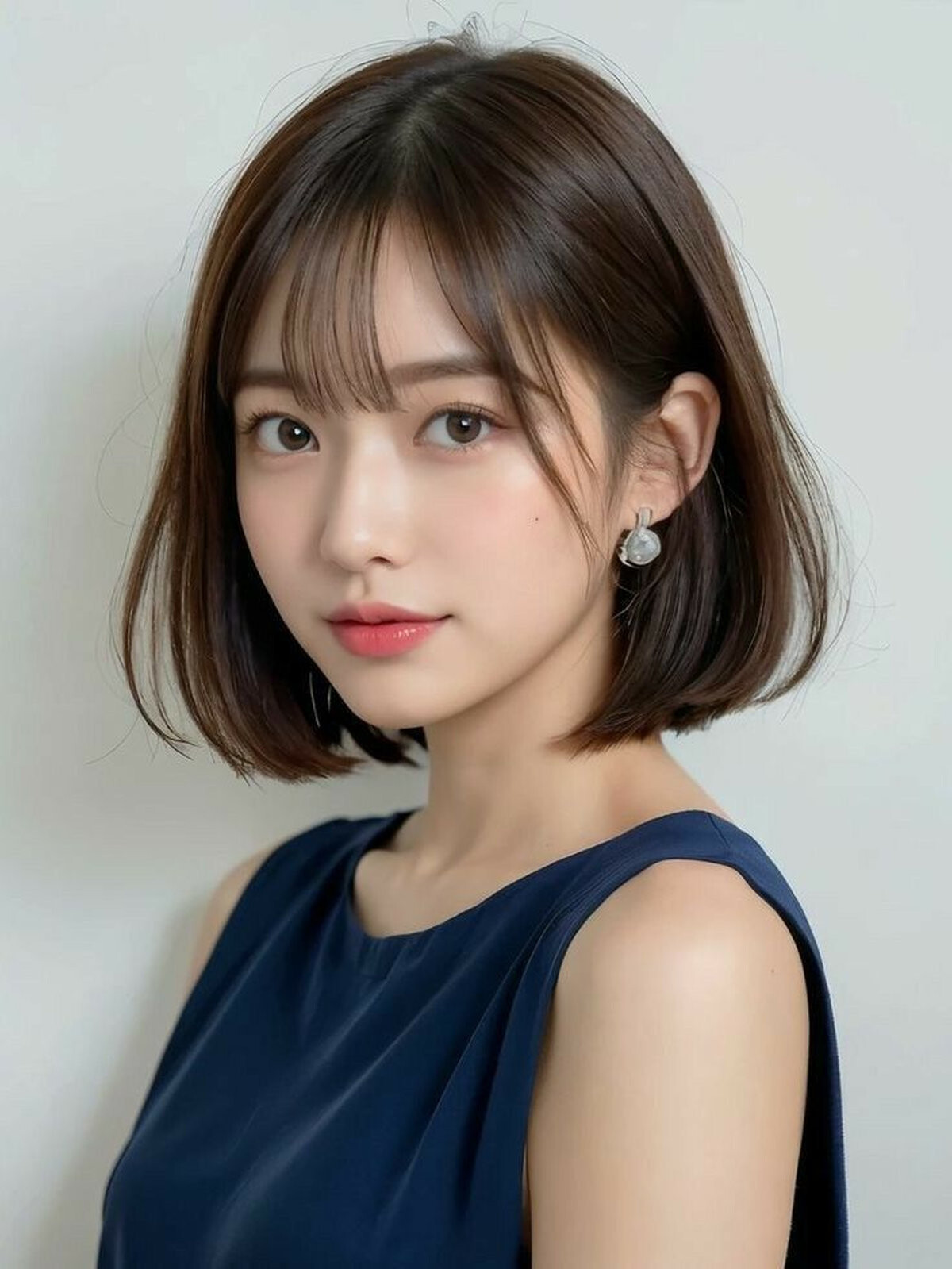 Kiểu tóc cho mặt gầy uốn cụp đuôi