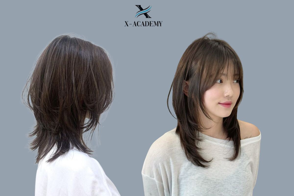 Kiểu tóc mullet ngang vai tự cắt tại nhà