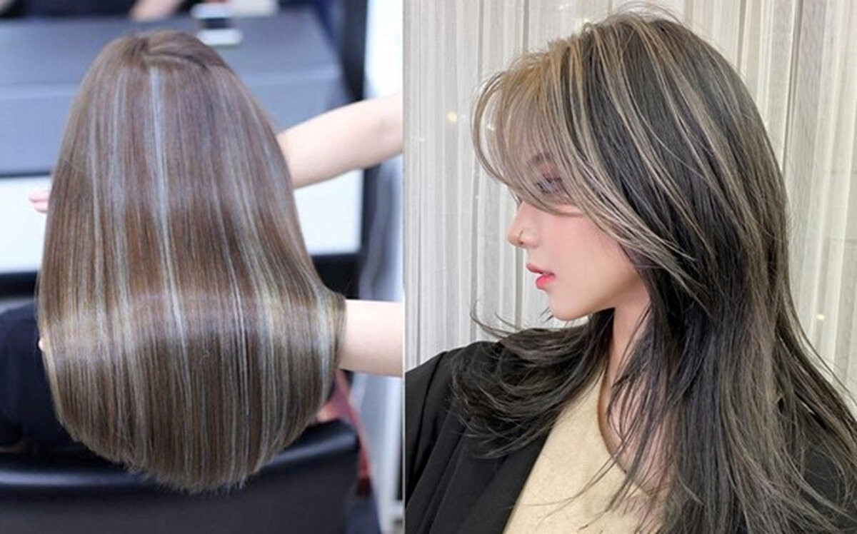 Màu nâu lạnh cho nữ tóc dài