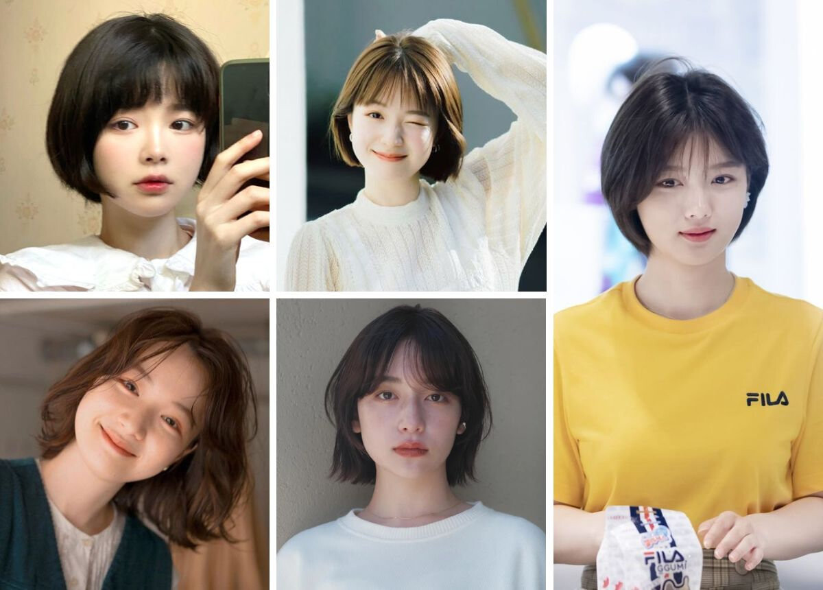 Tóc ngắn cá tính cho mặt tròn