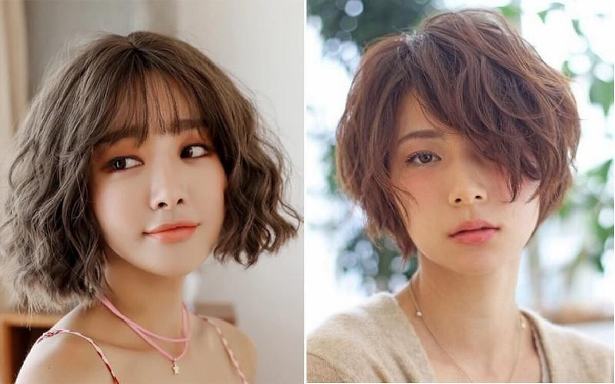 Tóc ngắn cá tính uốn lọn nhỏ