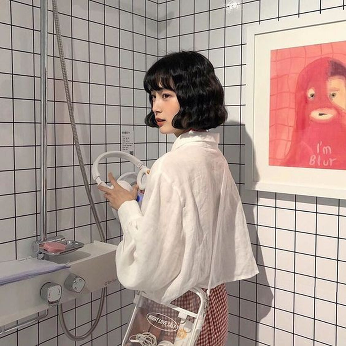 Tóc ngắn cá tính uốn sóng nước lọn to