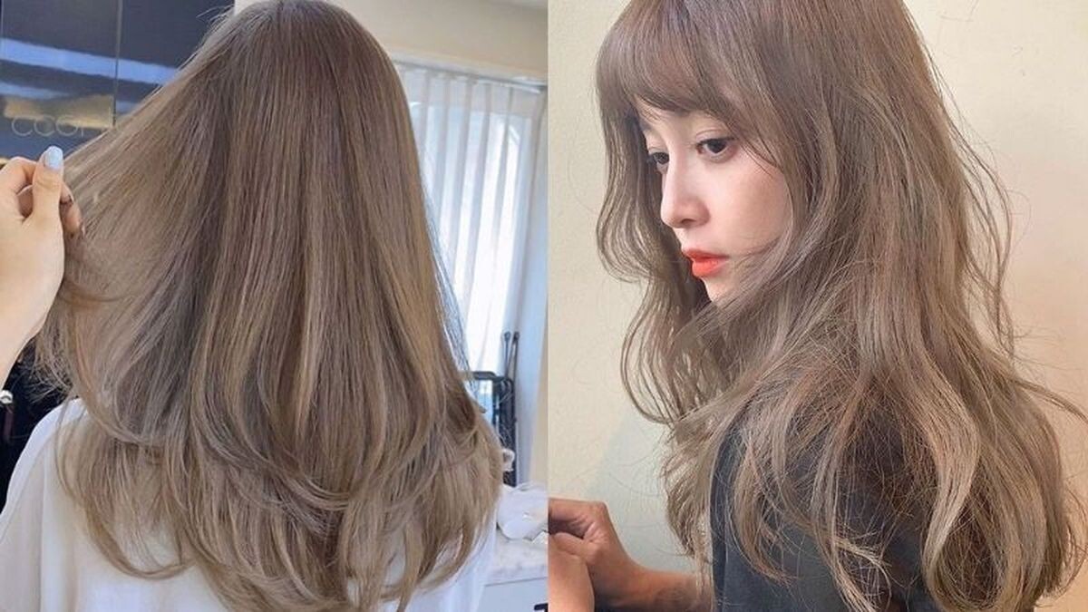 Màu tóc nâu socola kem