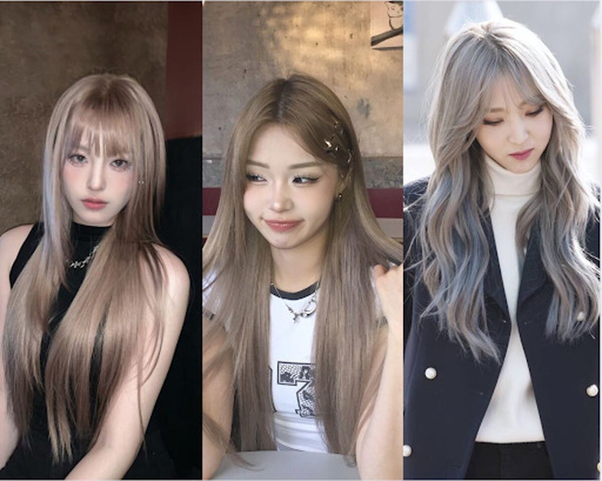 Màu tóc nhuộm sáng da màu khói