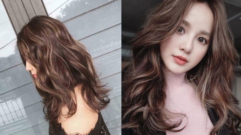 Màu tóc nâu socola móc line