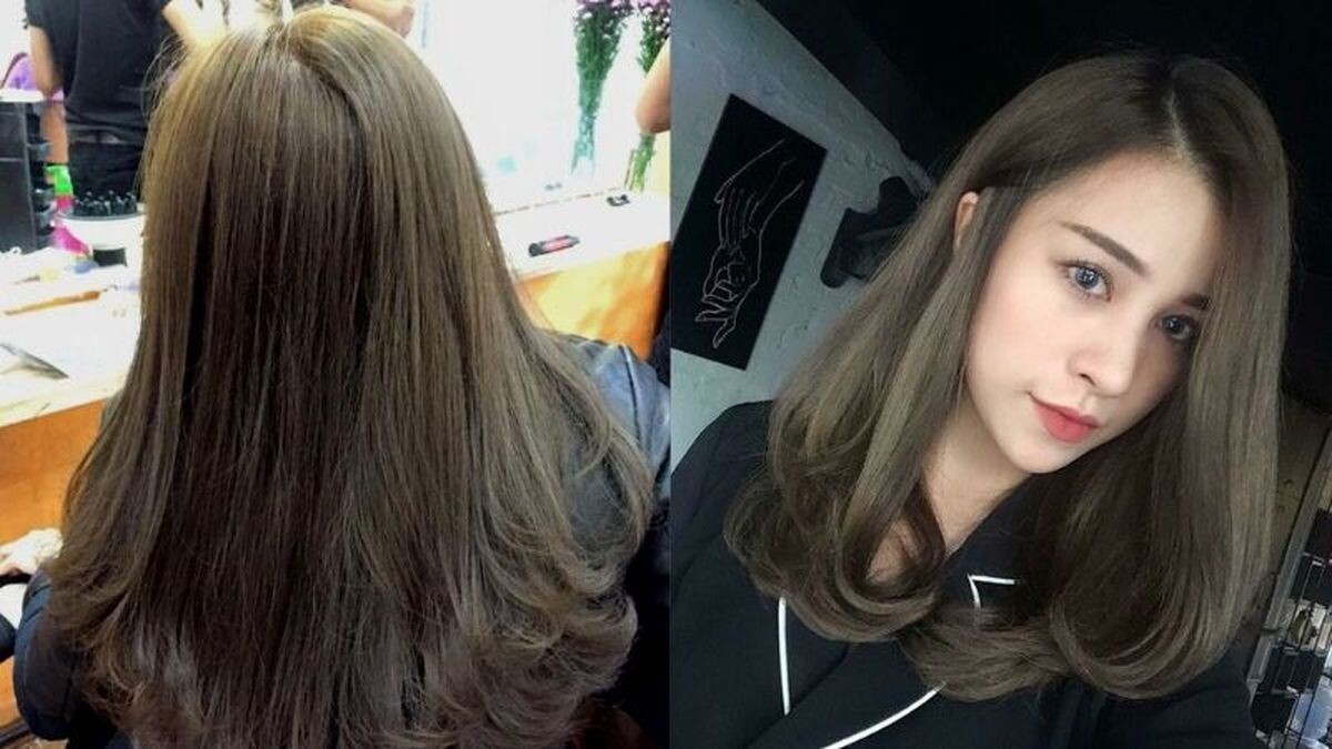 Màu tóc nâu socola rêu