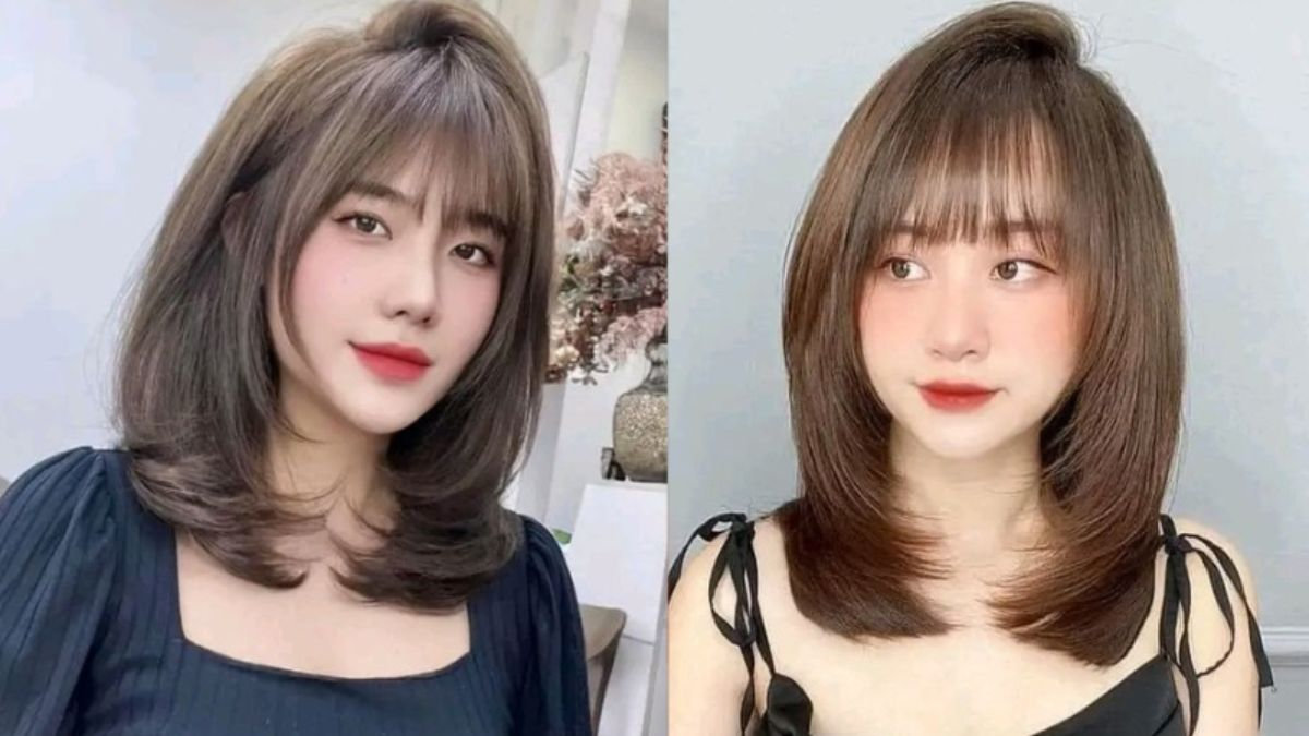 Tóc hot trend Hàn Quốc nữ mặt tròn