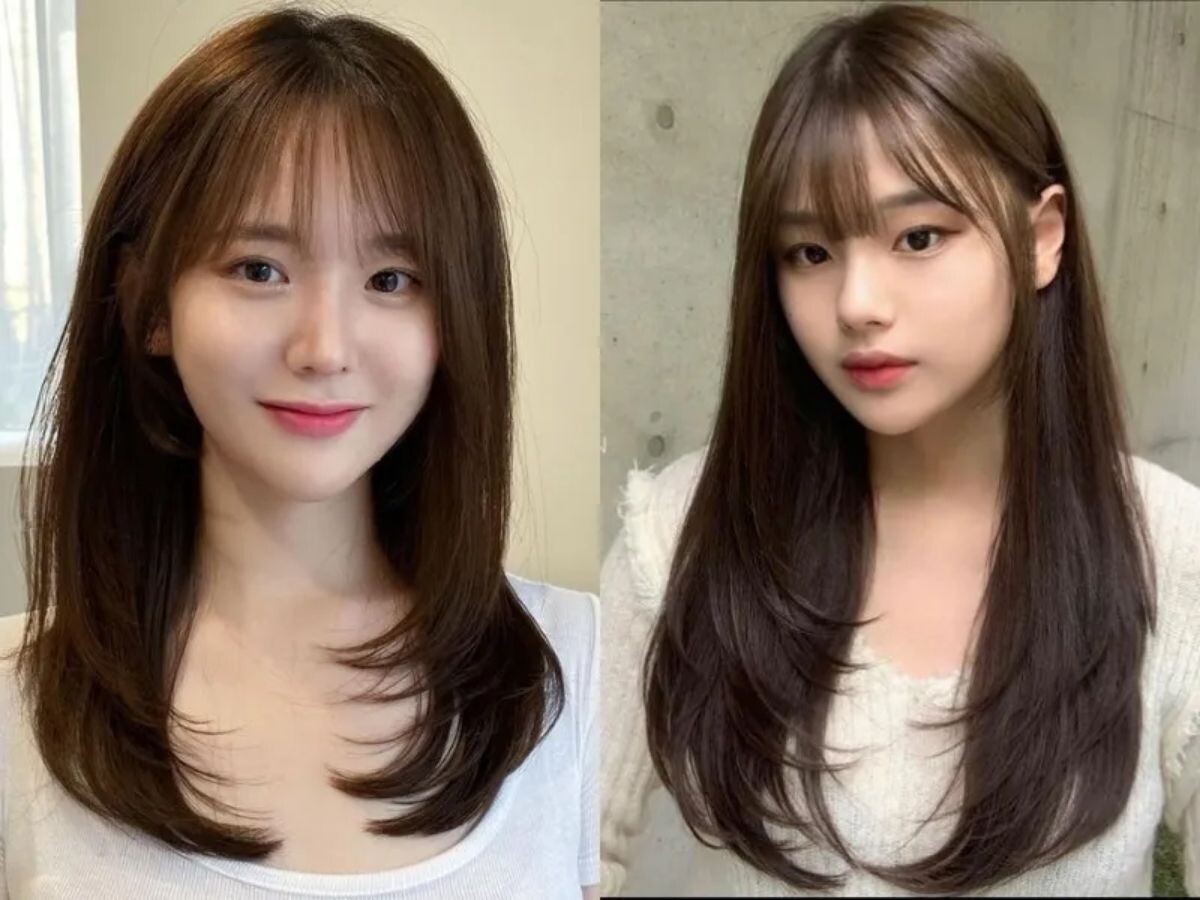 Tóc layer thẳng mái thưa