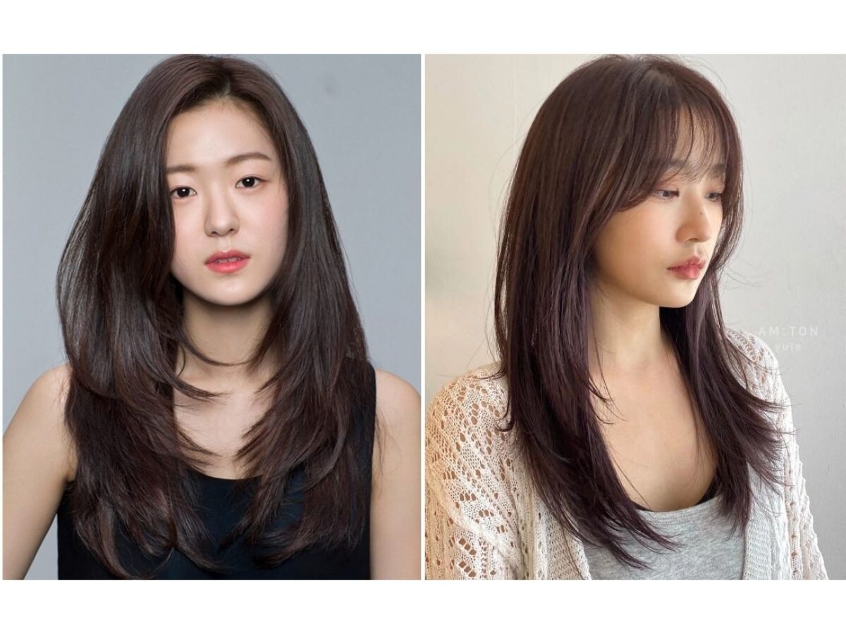 Tóc layer thẳng phồng