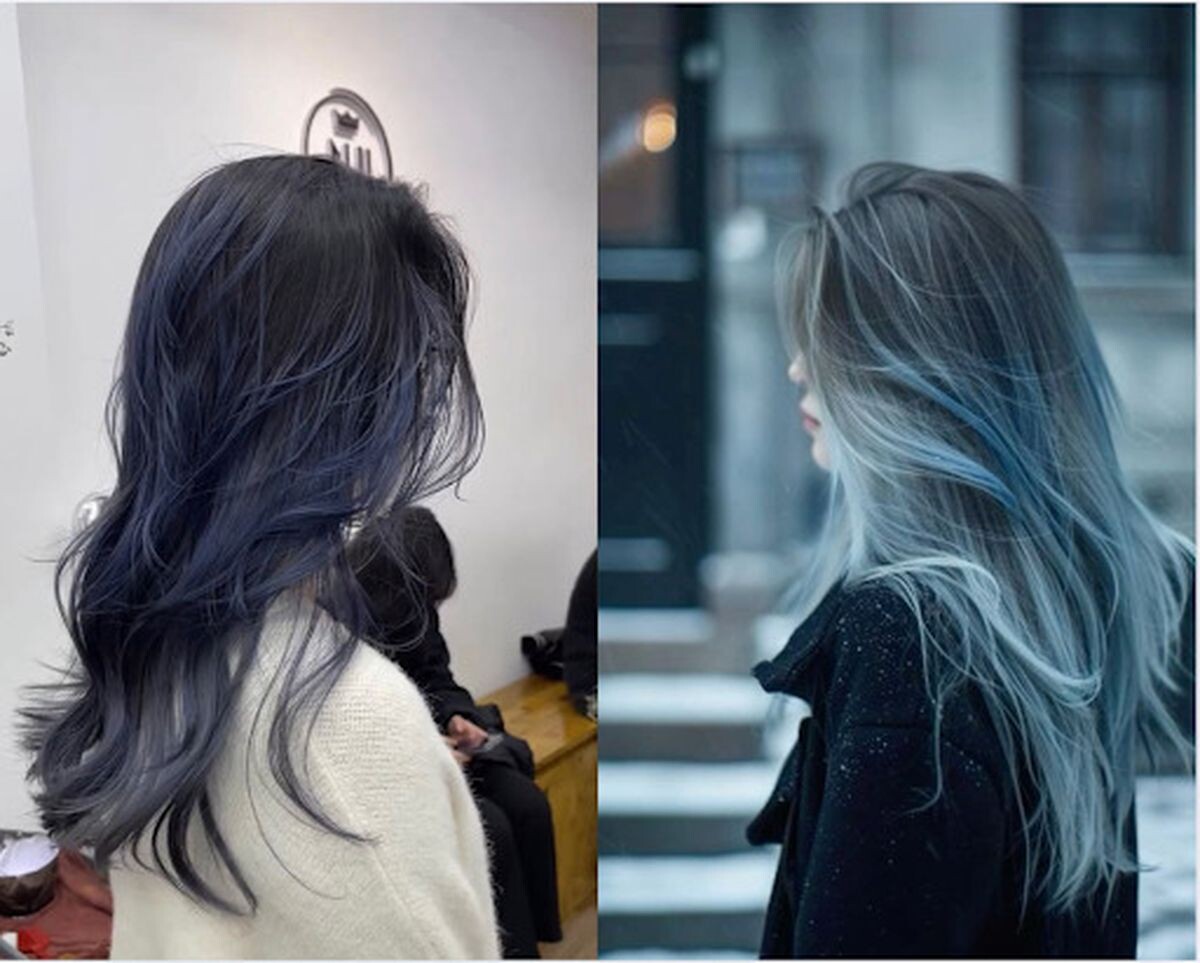 màu tóc nhuộm nửa đầu