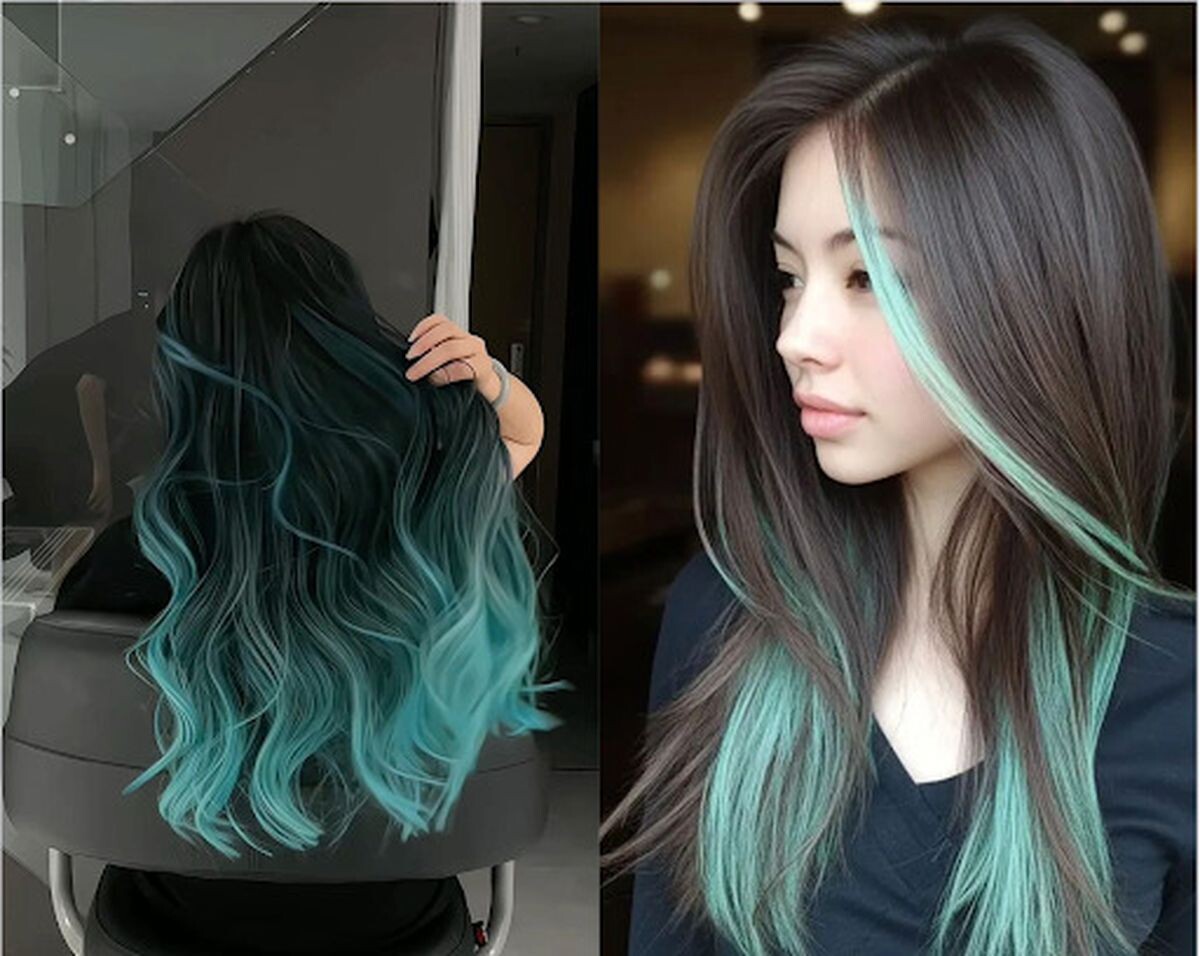 các kiểu tóc nhuộm nửa đầu