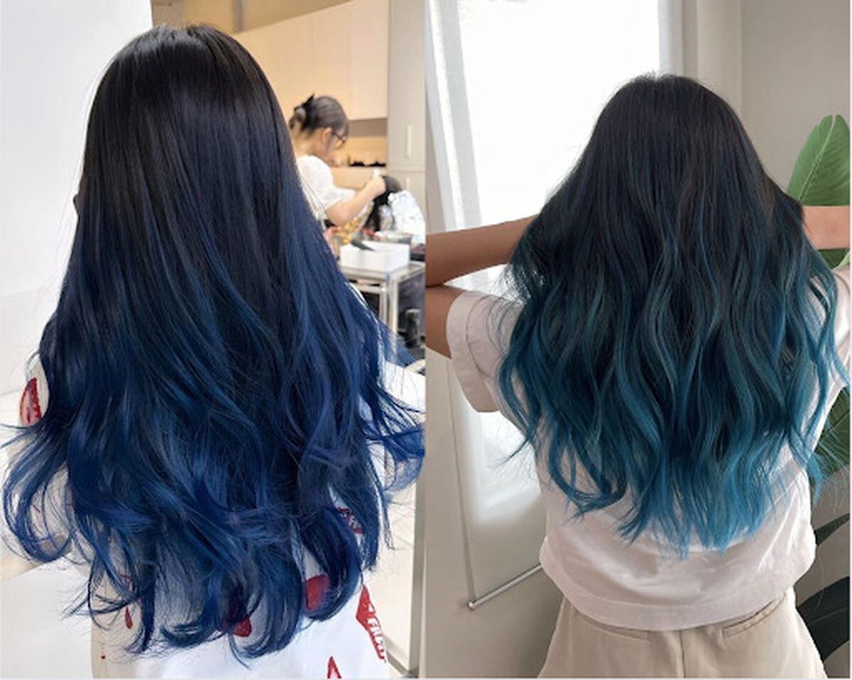 tóc nhuộm nửa đầu